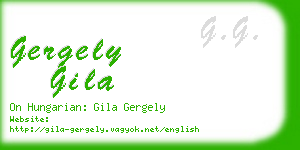 gergely gila business card